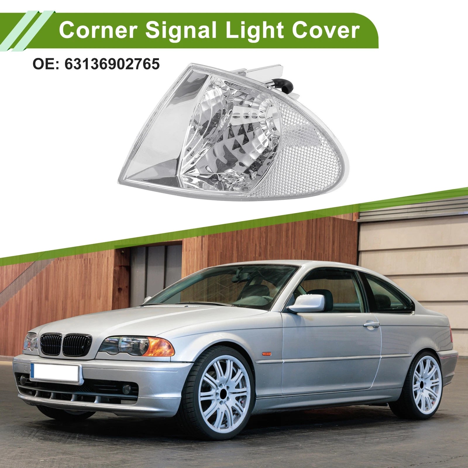 Left Corner Signal Light Cover Clear Lens for BMW 3 Series (2012–2019)