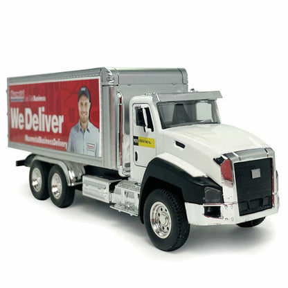 Pull Back Container Truck Model Car 1/50 Replica for Kids