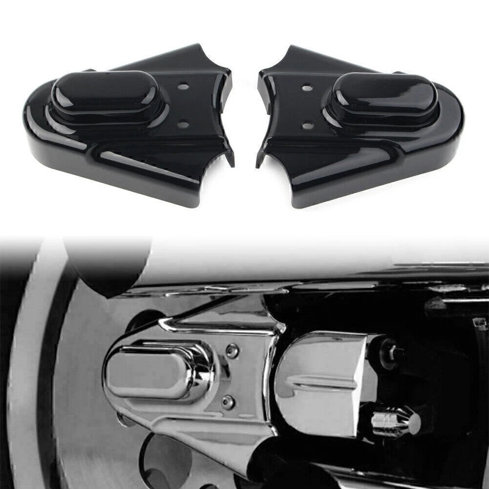 Set of 2 ABS Kuryakyn Gloss Black Phantom Covers for Harley Softail FXST/C