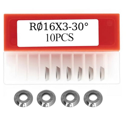 10pcs Round Carbide Inserts R16x3mm for Wood Lathe Turning Machine