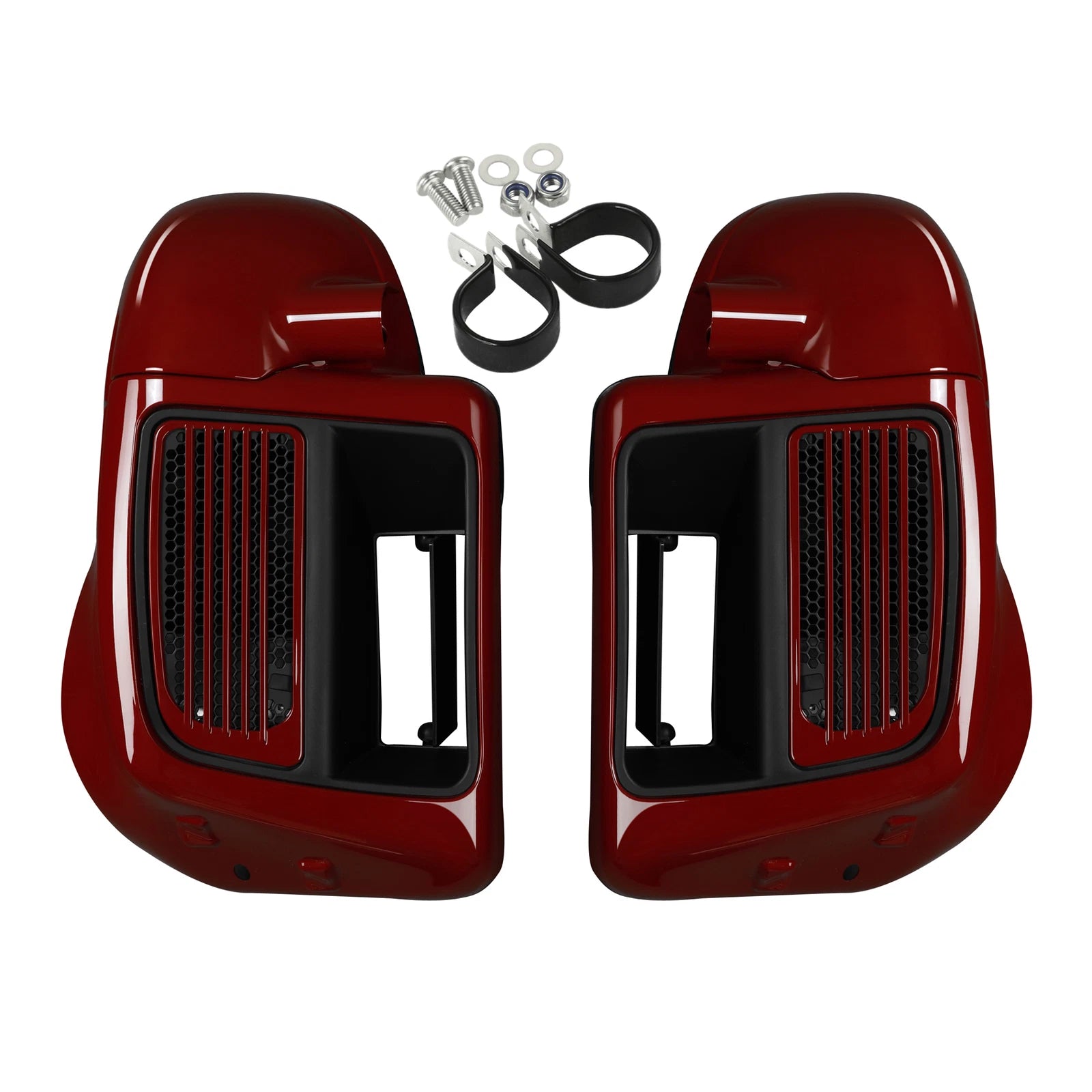 Lower Vented Fairings for Harley Electra Glide (2014–2025) Billiard Red