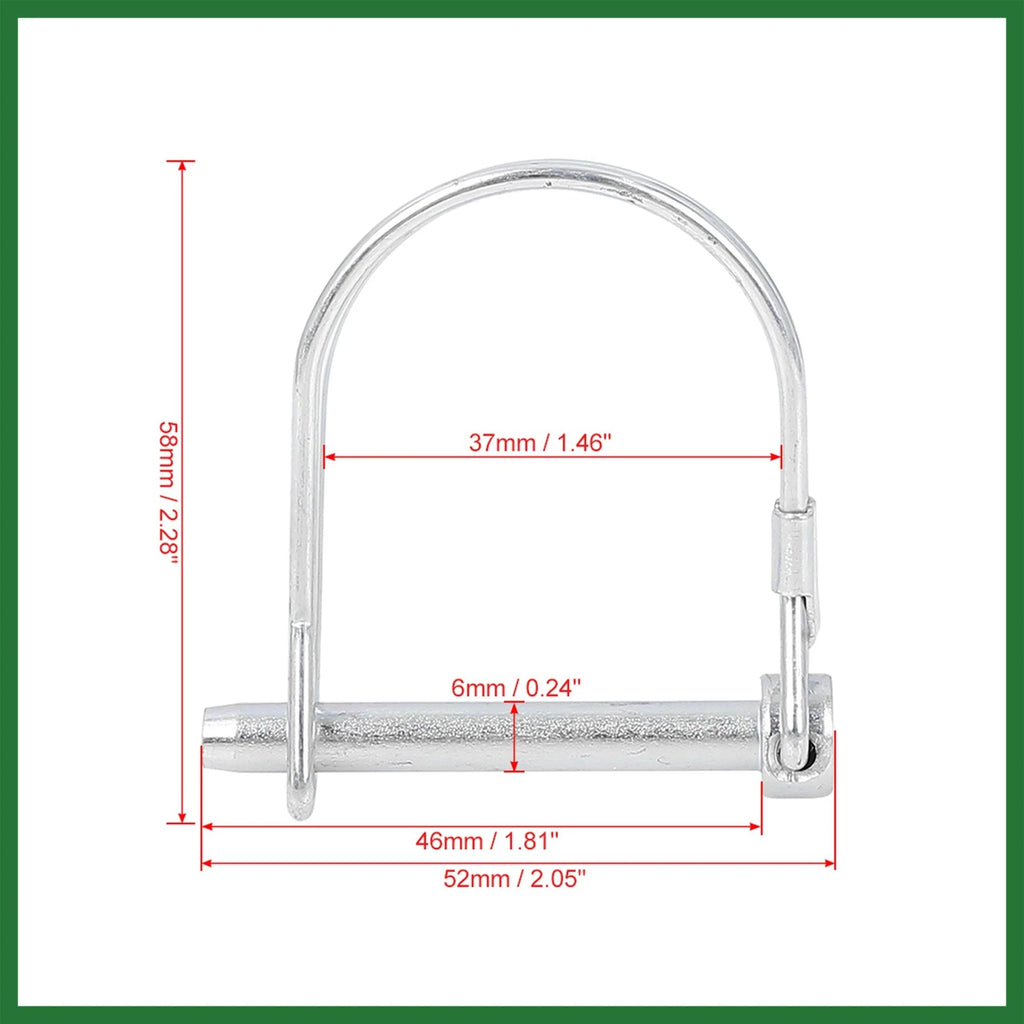 Trailer Coupler Safety Pin Replacement for Arch Arch Round Dshape Coupler (2010–2010)