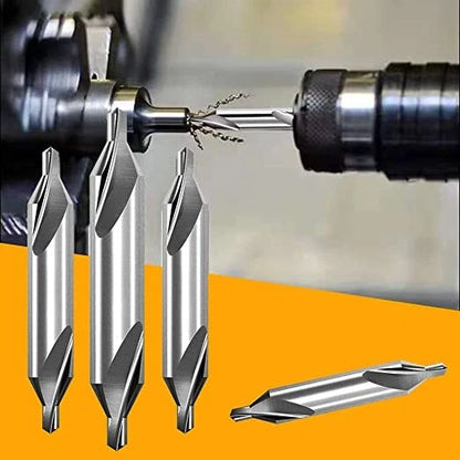 6PCS Center Drill Countersink Bit Set for Lathe Mill (High Speed)