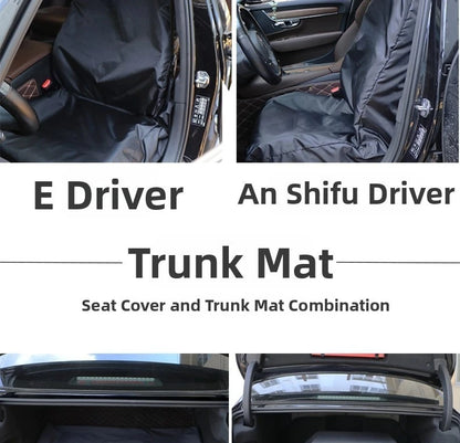 Front Rear Seat Covers with Trunk Mat and Steering Wheel Cover Waterproof