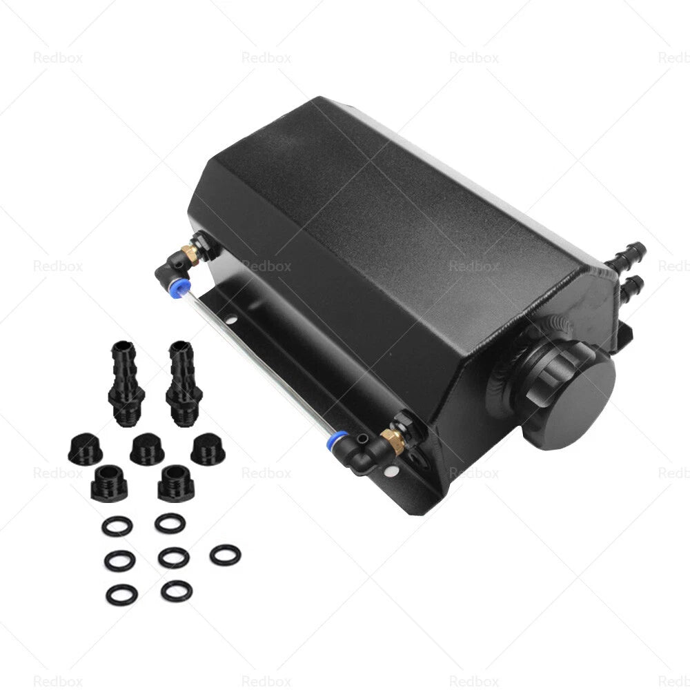 2L Coolant Radiator Overflow Tank for Universal Vehicles (Aluminum Black)