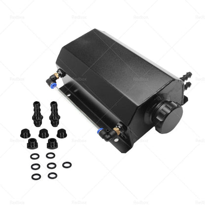 2L Coolant Radiator Overflow Tank for Universal Vehicles (Aluminum Black)