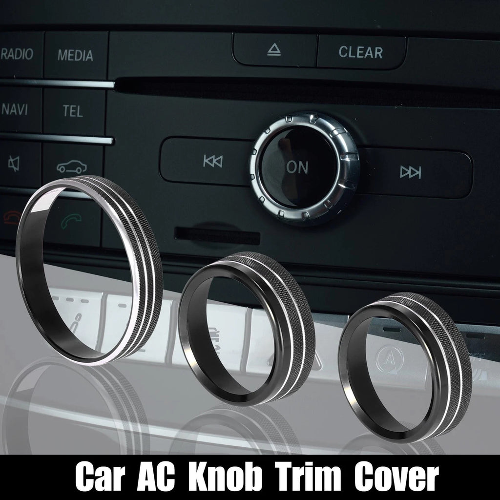Headlight Volume Tune Knob Cover Set for Ford Mustang (2015–2020) Black