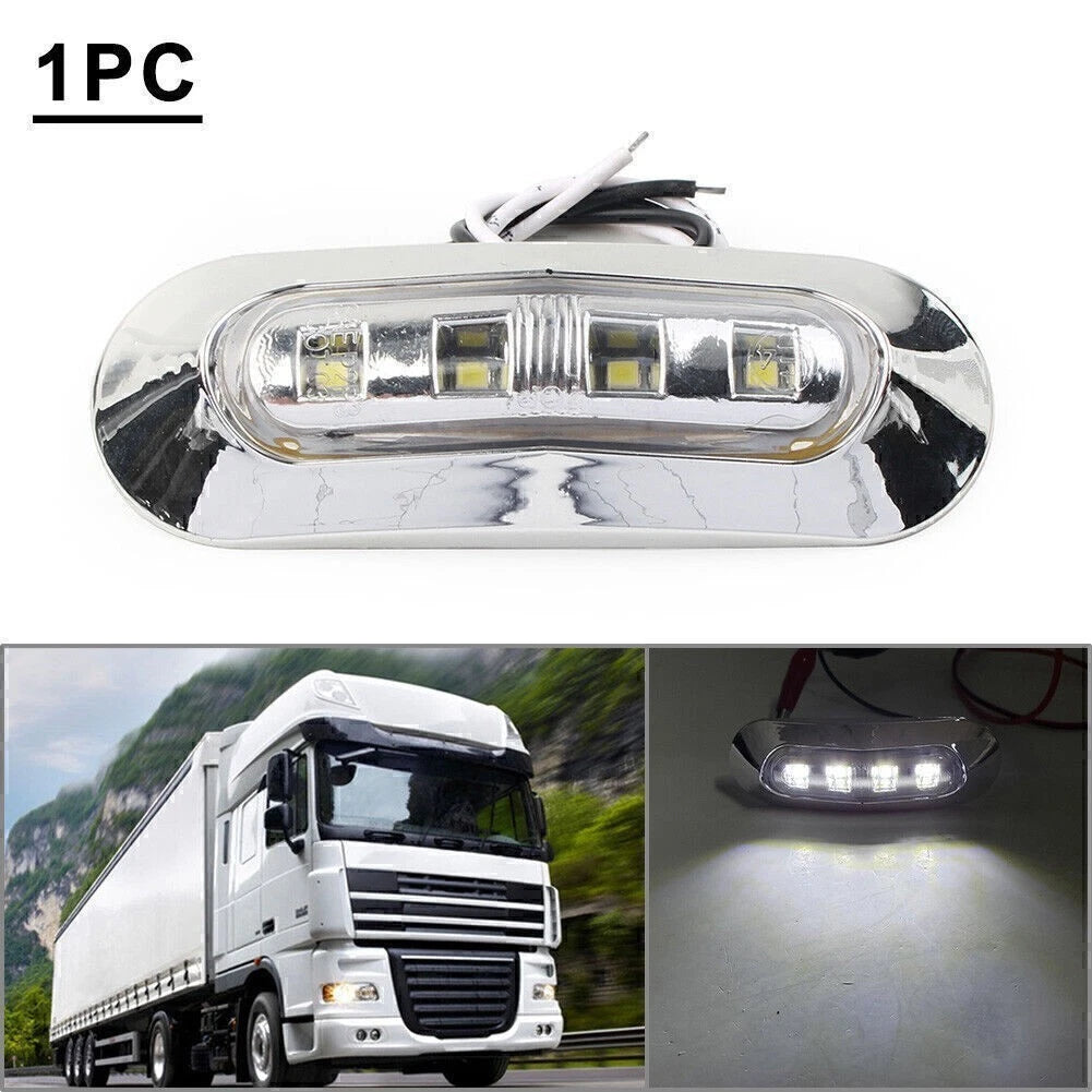 1x 4 LED Side Clearance Marker Light for Fit Truck Trailer Pickup (12V 24V)