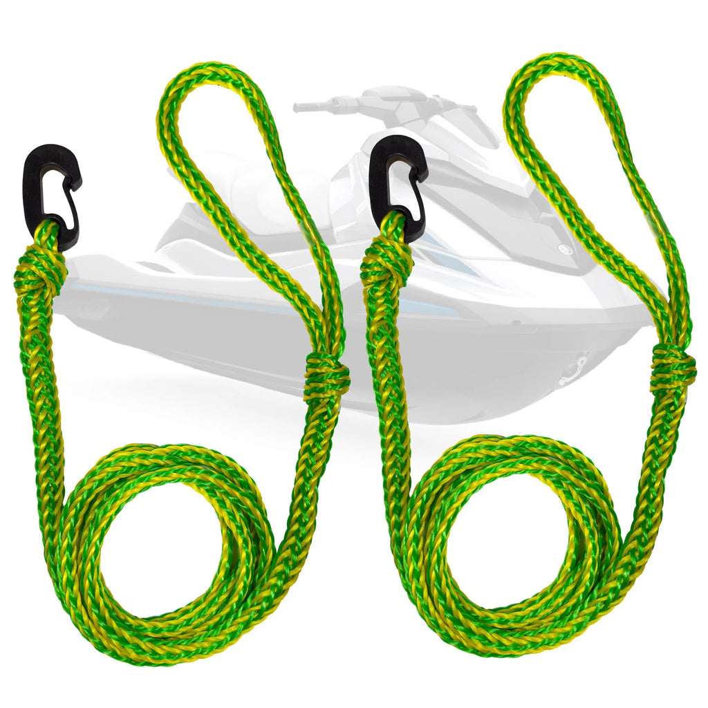 2-Pack 1/2 in x 7 ft PWC Dock Lines with Giant Snap Hook, FO4960