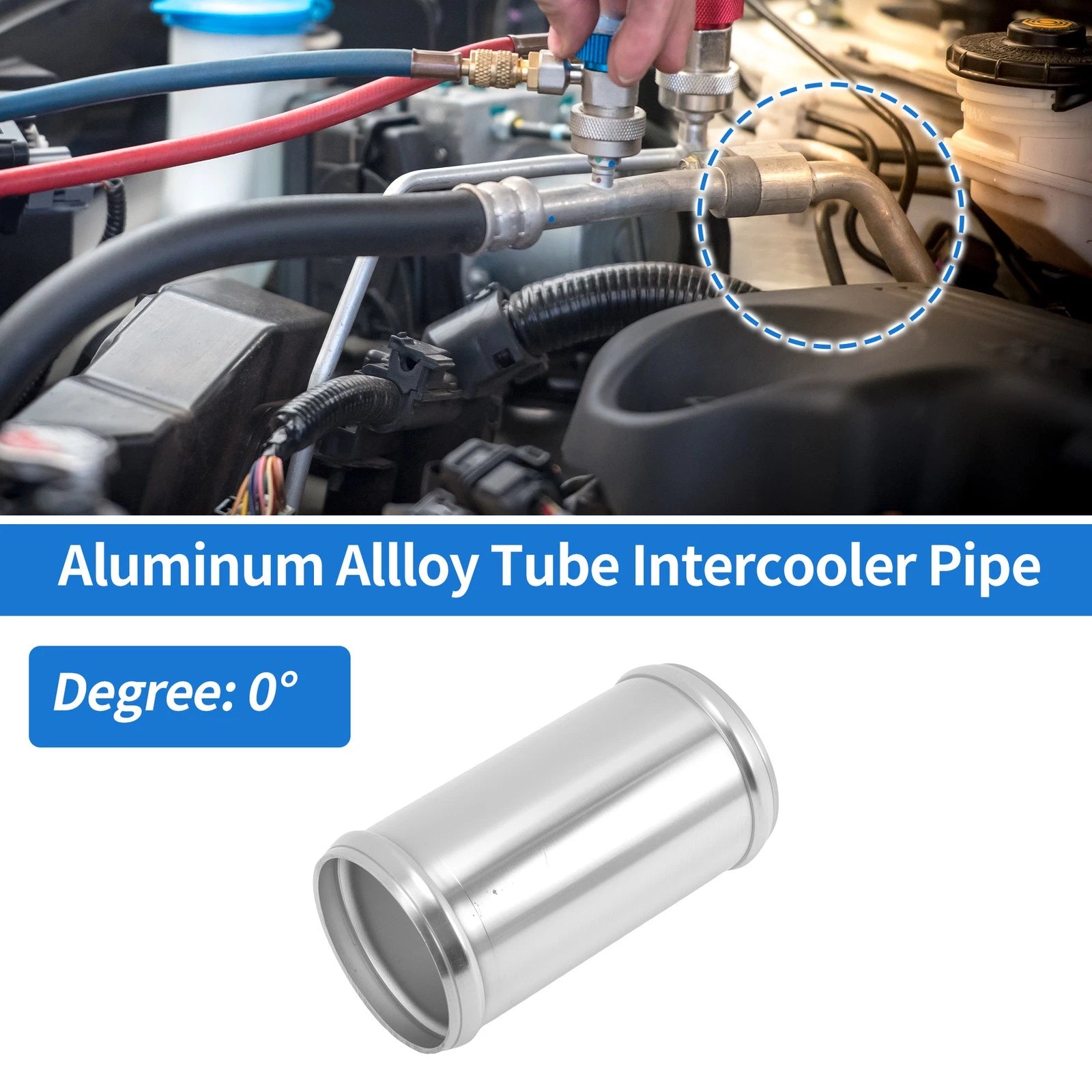 2.48" OD Intercooler Pipe for - Polished Silver Tone