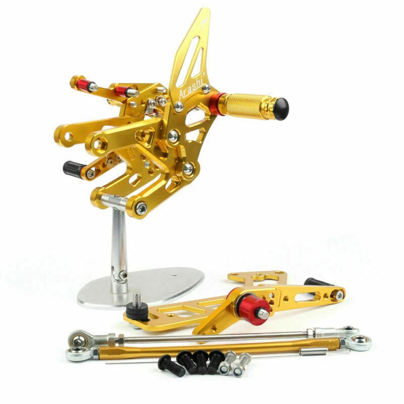 Aluminum Rearsets Footpegs Pedals for Yamaha MT-10 FZ10 (2017–2019) Gold T9