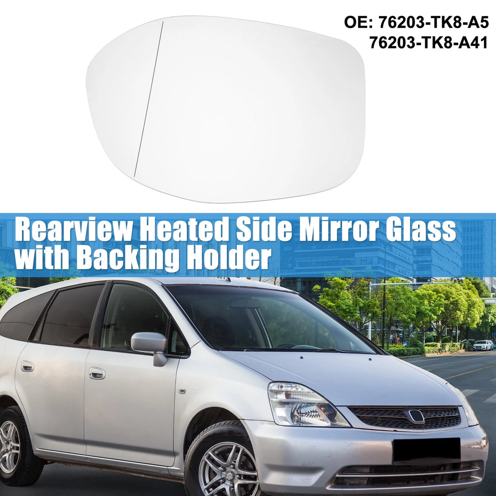 Rearview Mirror Glass Rear Driver Side Heated Replacement for Honda Odyssey (2011–2017)