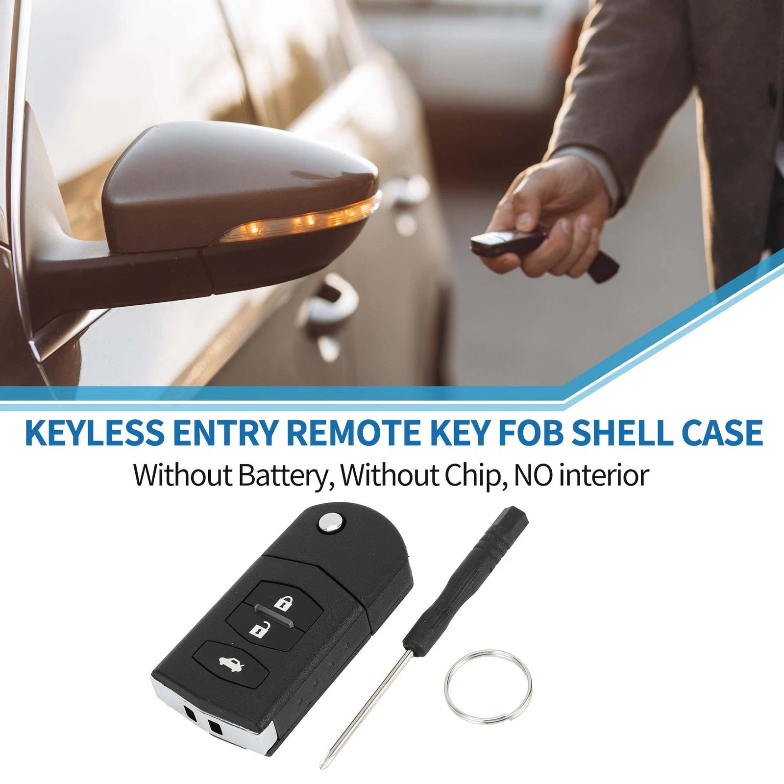 Keyless Entry Remote Fob Case Shell for Mazda 3 6 MX-5 RX-8 (2004–2015)