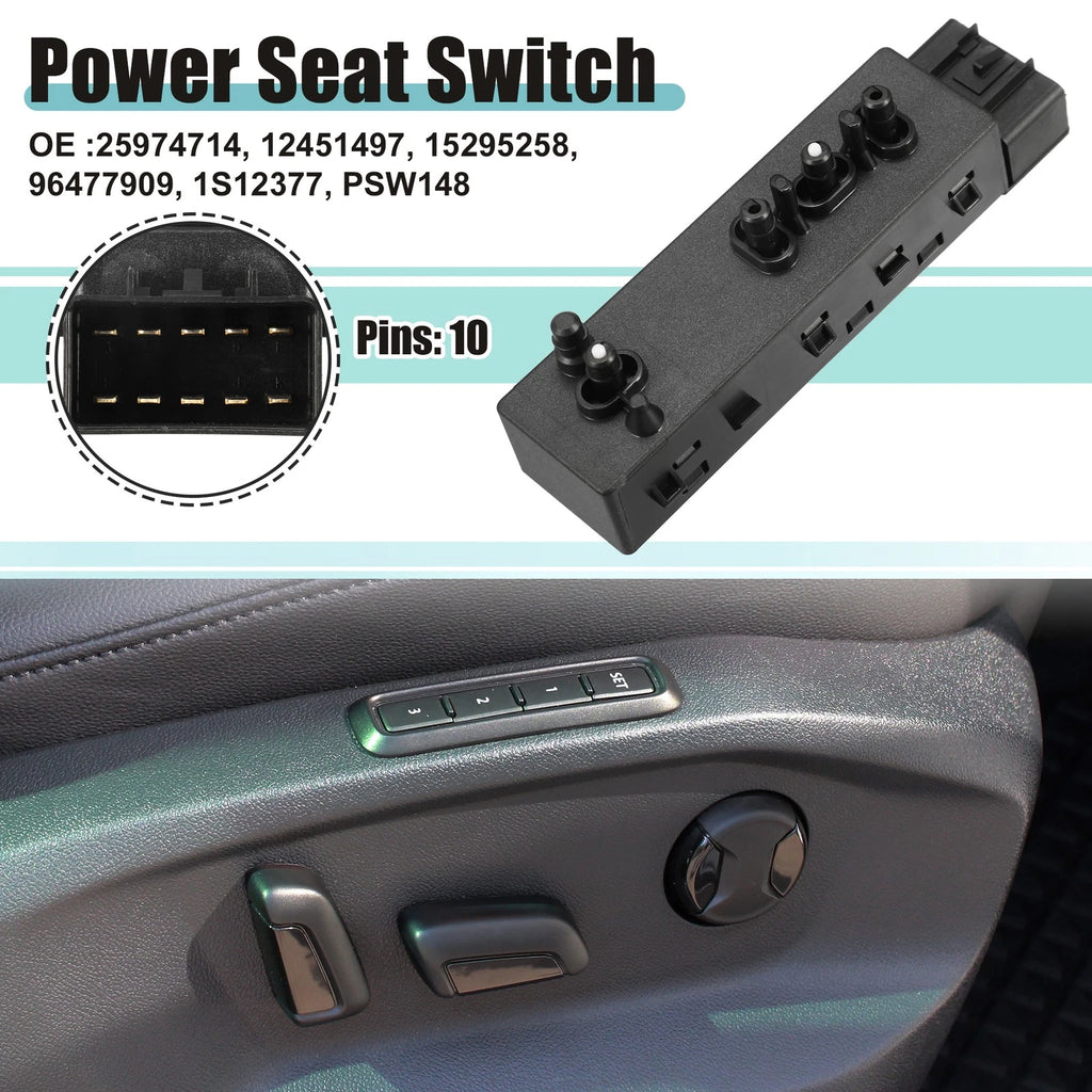 Front Left Power Seat Switch Replacement for Chevrolet Camaro (2010–2015)