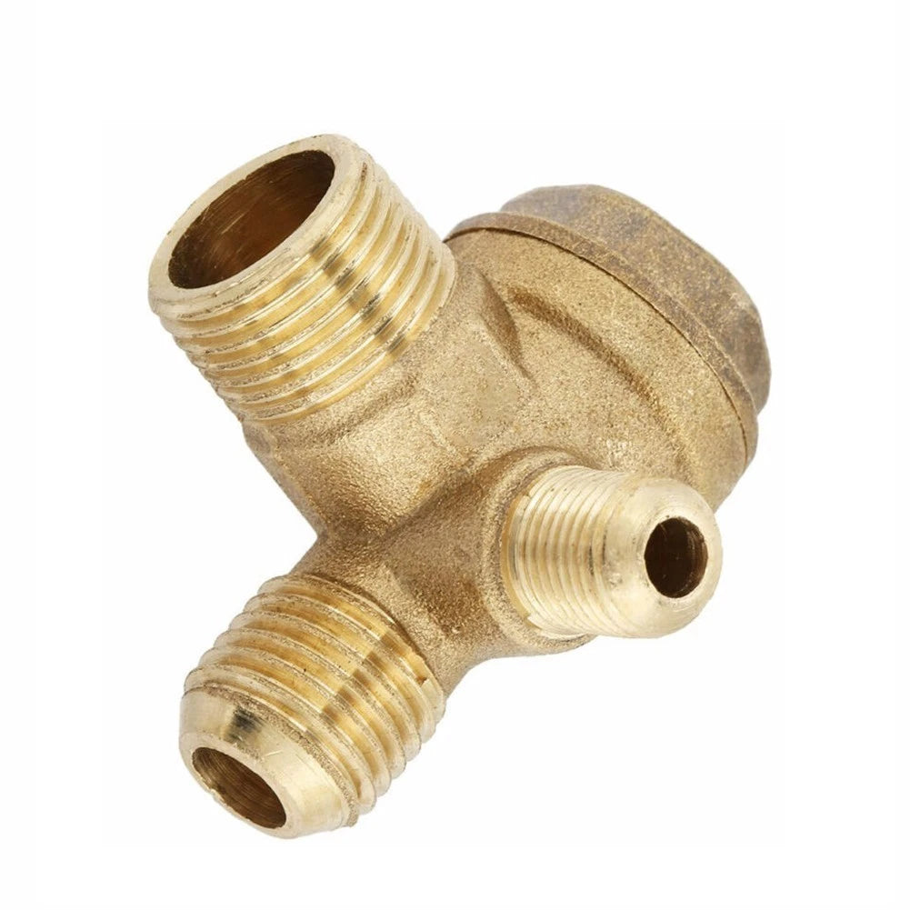 3 Port Brass Male Threaded Check Valve for Air Compressor (Universal)