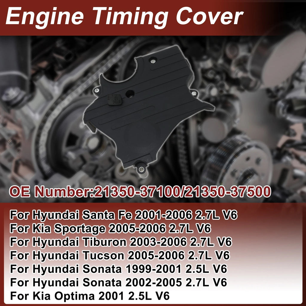 Engine Timing Cover Replacement for Hyundai Santa Fe 2.7L V6 (2001–2006)