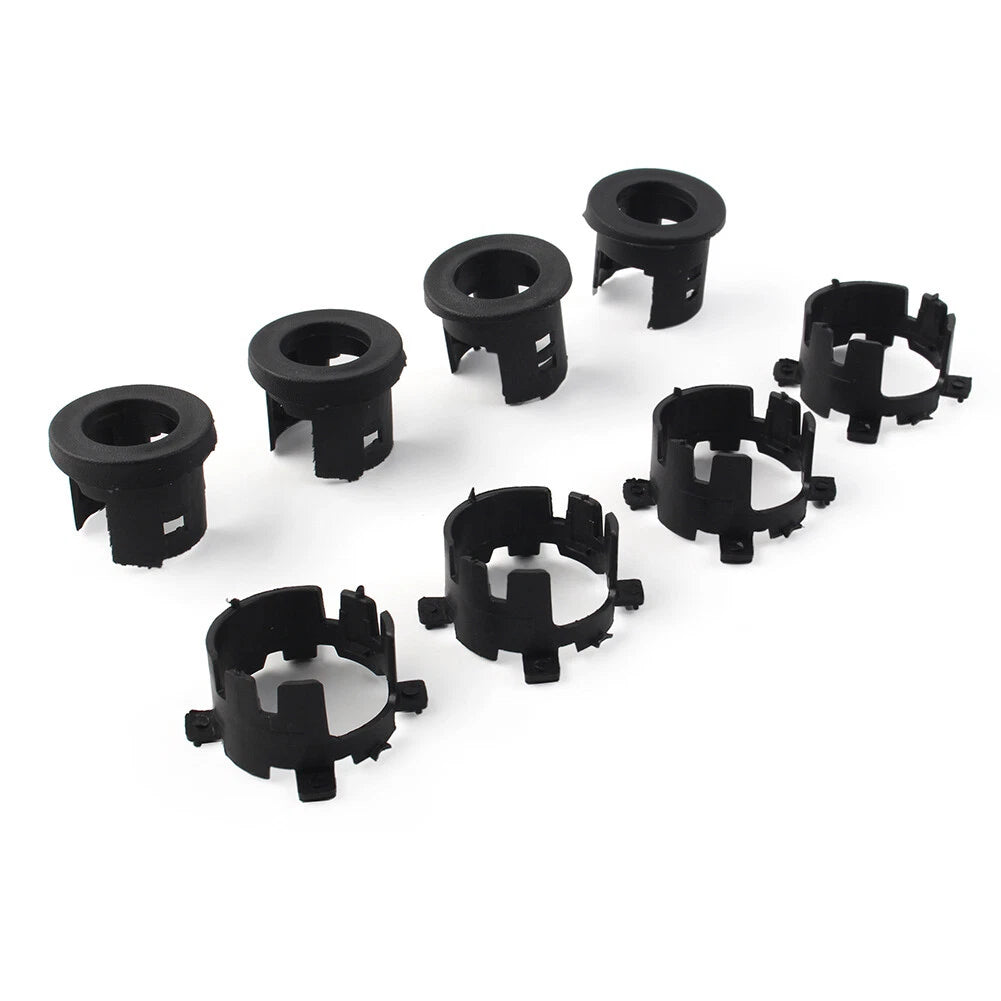 8 Pcs Black ABS Front Bumper Radar Probe Bracket for Jeep Wrangler JL (2018–2022)