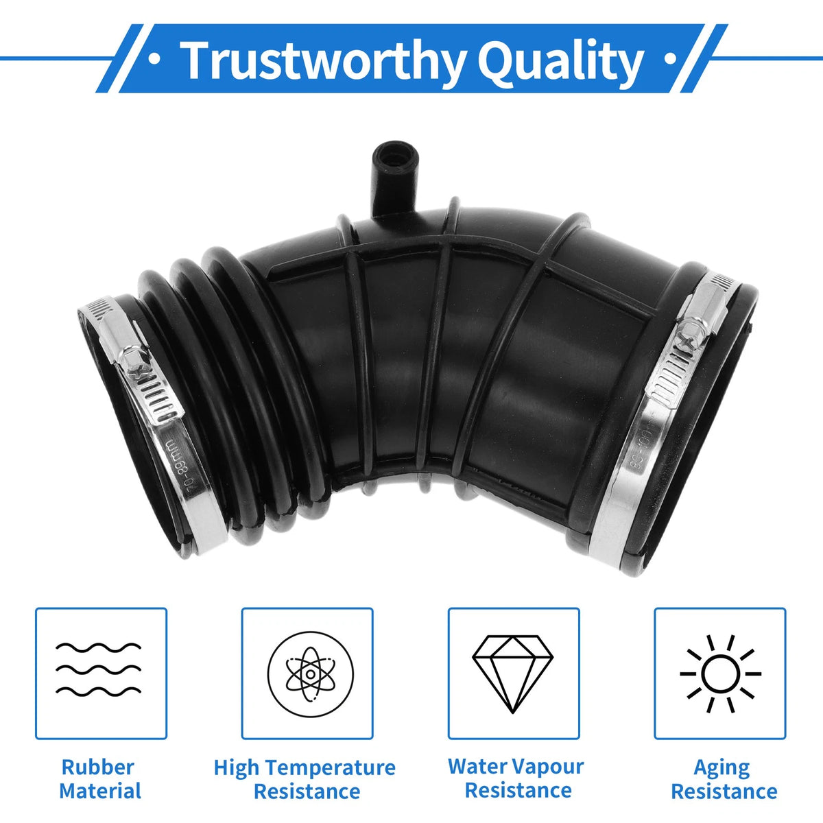 Engine Air Intake Hose with Clamps for BMW E46 E39 (2001–2005) No.13541438761