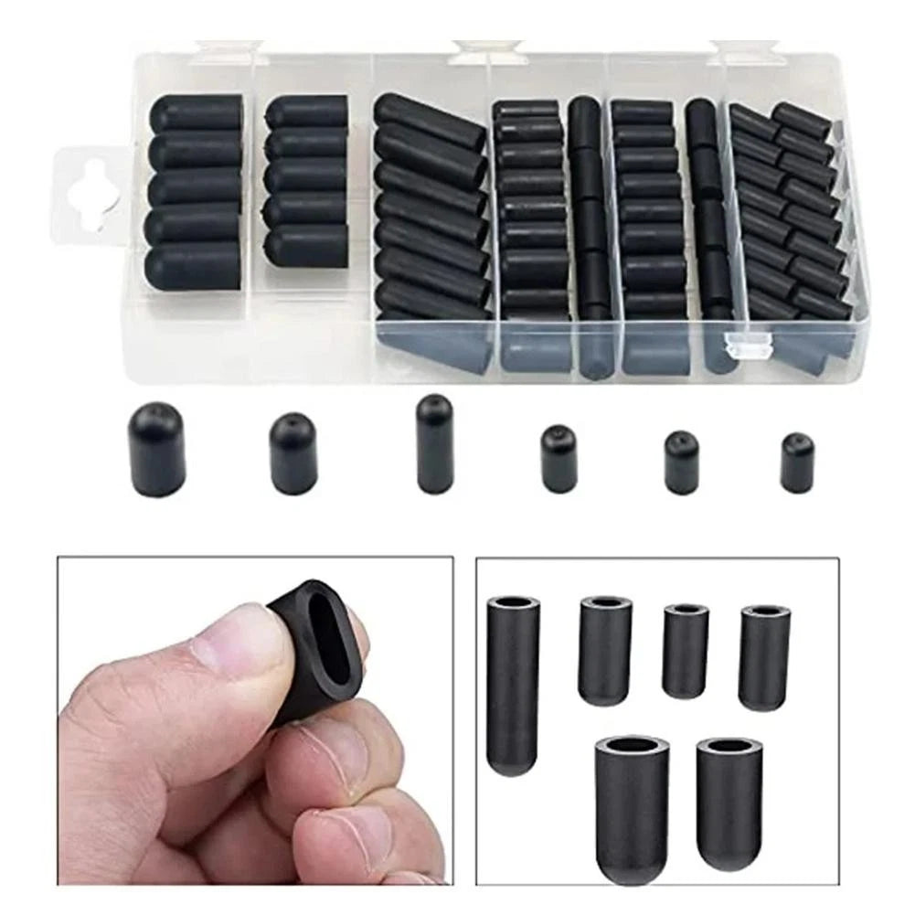 80 Piece Black Rubber Vacuum Dust Set for Carburetor Repair