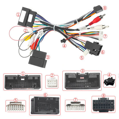 16-Pin Android Stereo Power Cable Adapter w/ Canbus Box For Ford Focus 2012-2015