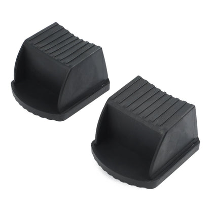 2X Rectangle Cap Protectors for Gym Equipment (70x50mm) Rubber