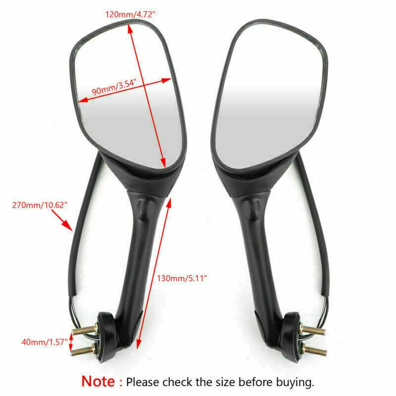 Rearview Side Mirrors w/Turn Signals for Suzuki GSXR 1000 750 600 (2002–2015) T9