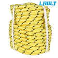 1/2" × 100' Yellow Double Braid Polyester Rope 5500Lbs Bull Rope