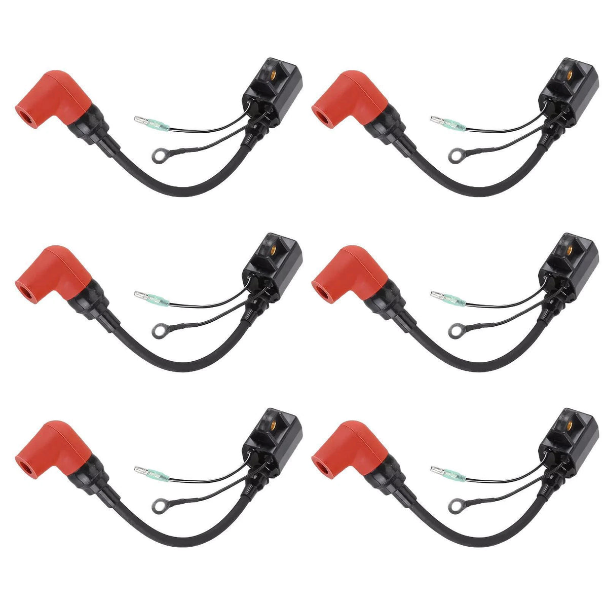 6PCS Ignition Coil for Yamaha 100/150/175/200/225HP (2000–2023) 6R3-85570-01-00