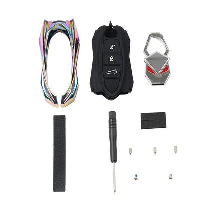 1pc 3-Button Remote Key Fob Case Shell Cover For Porsche Boxster 2010-2016