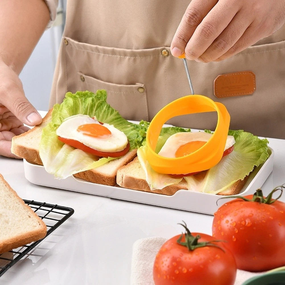 Silicone Egg Fryer Mold for Round or Square Eggs Breakfast Tool