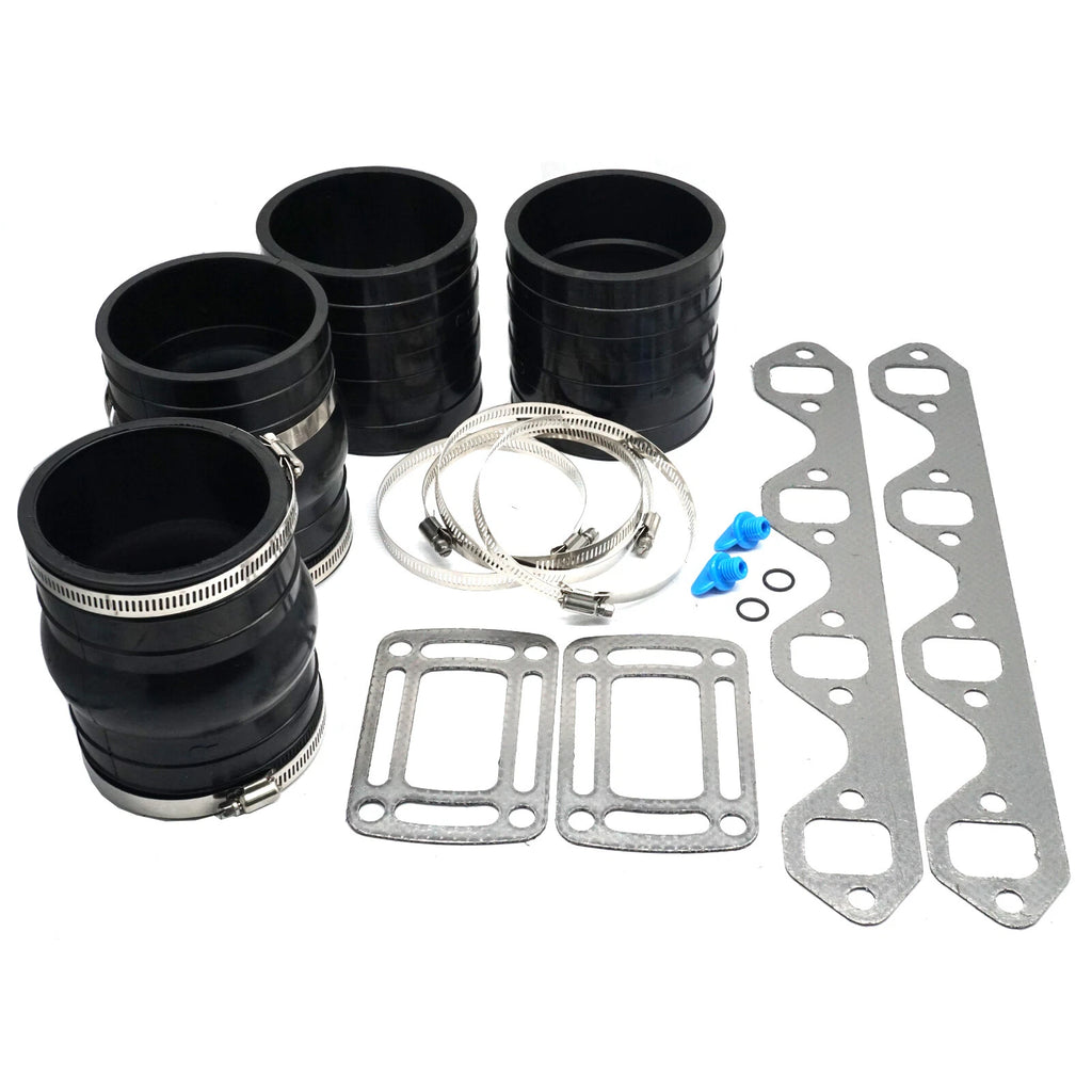 Exhaust Manifold Bellow Hose Kit W/Gasket for OMC 5.0 5.8L V8 (3852696)