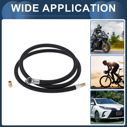 Tire Inflator Extension Tube Kit for Car Bike (45.28 in) (2000–2020)