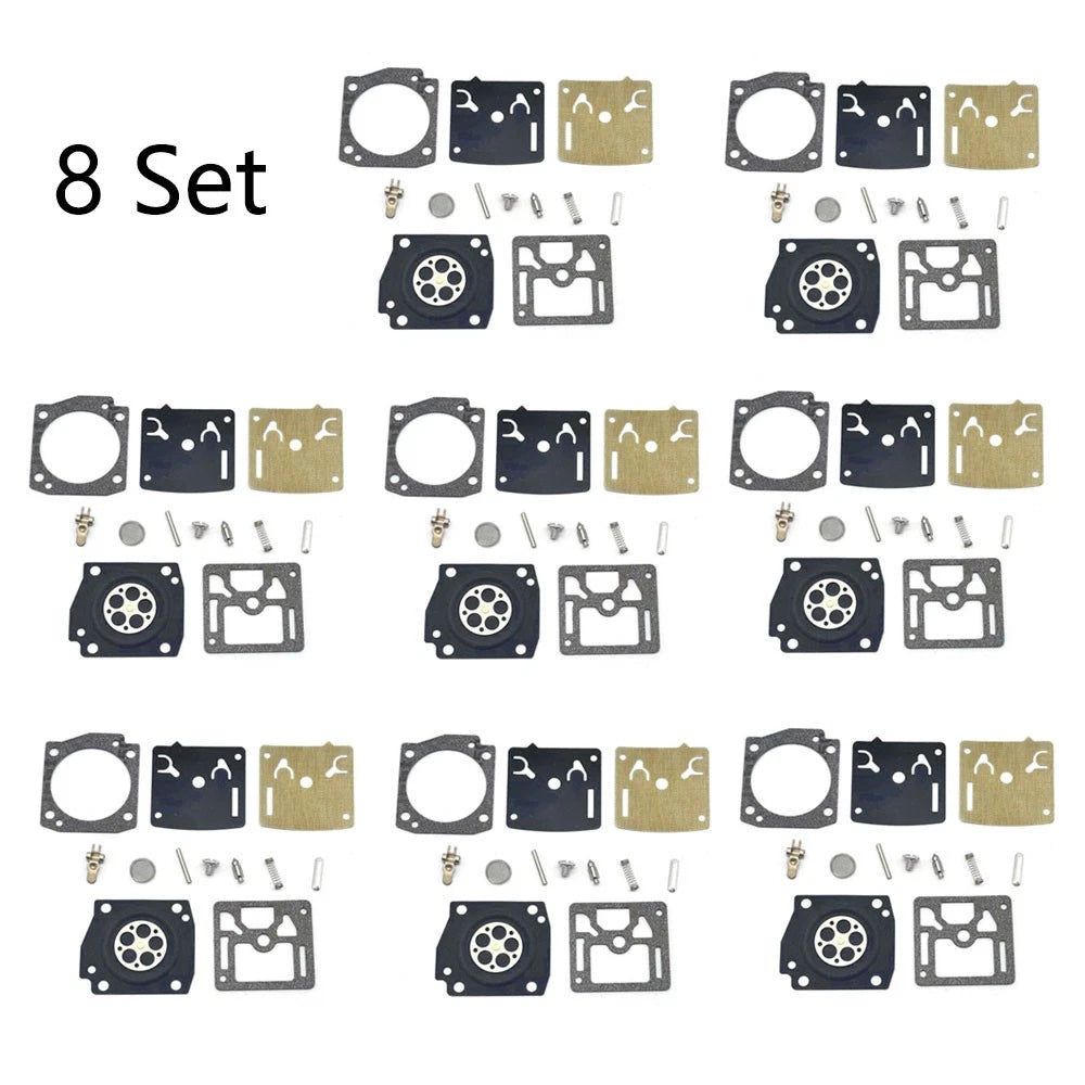 Set of 8 Carburetor Rebuild Kits for Dolmar PS630 PS6400 PS7300 PS7900 RB-201
