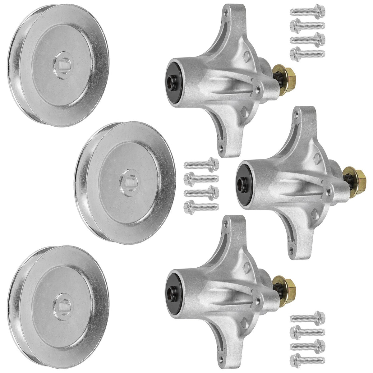 Deck Spindles and Pulley Assembly for Exmark E-Series QTE708GEM (2005–2021)