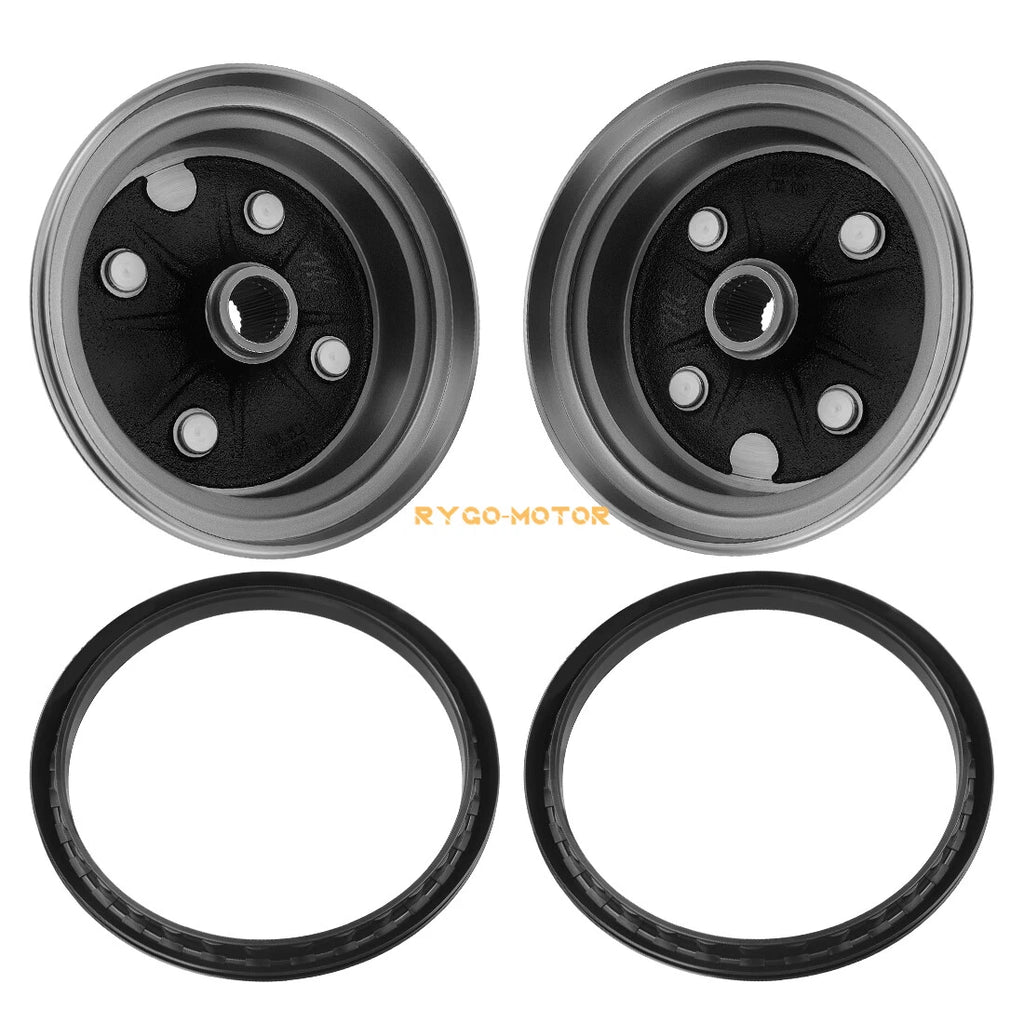 2X Front Wheel Brake Drum Hub & Dust Seal for Yamaha Timberwolf 250 (1992–1998)