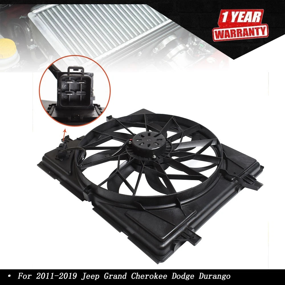 Radiator Condenser Cooling Fan for Jeep Grand Cherokee Dodge Durango (2012–2015)