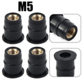Set of 4 Windshield Nuts for Motorcycle (5mm)