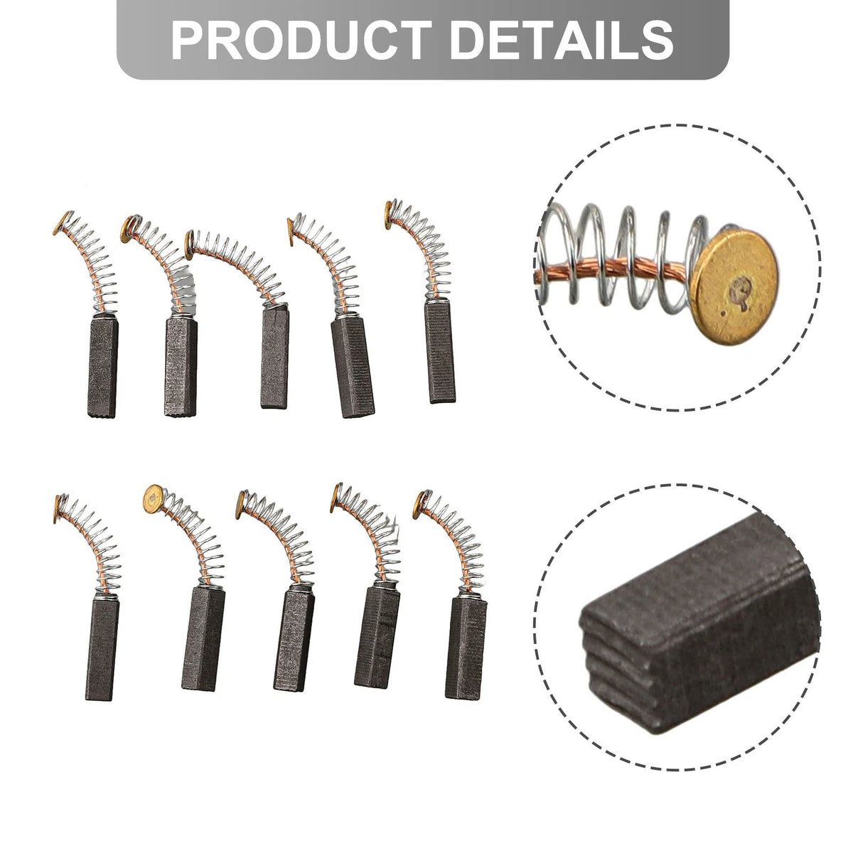 10X Motor Carbon Brush Set 20mm x 5mm for Performance Applications