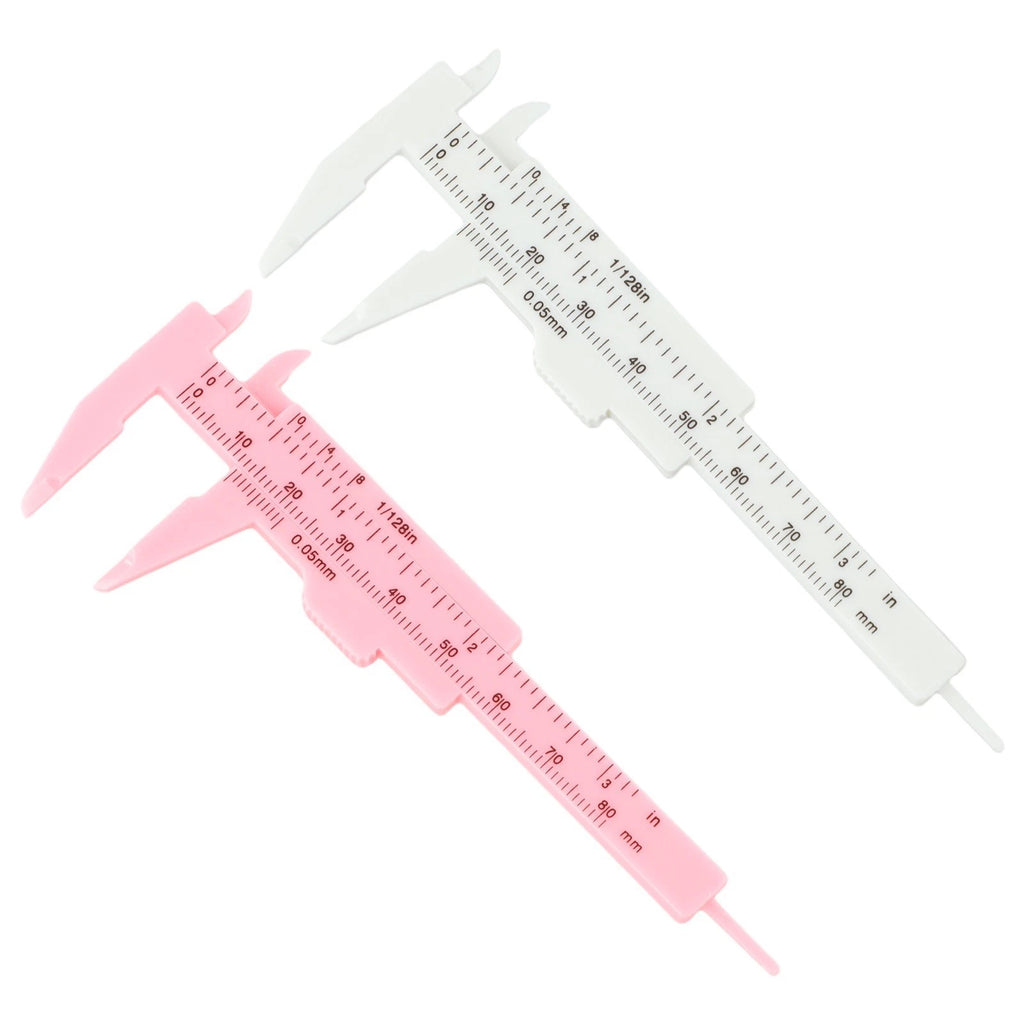 2X 80mm Plastic Sliding Caliper Gauge for Precision Measuring