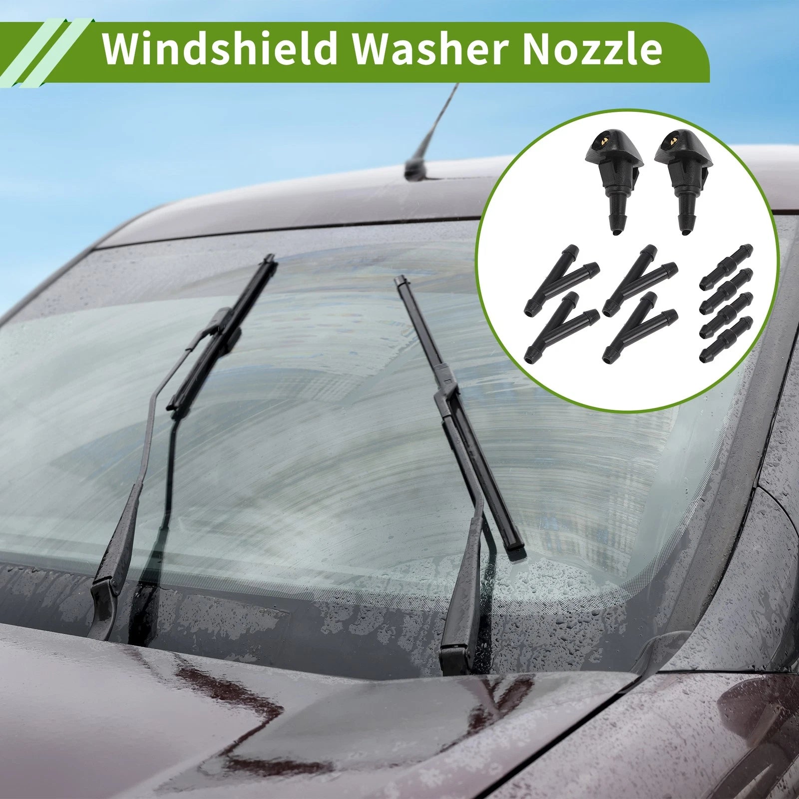 Windshield Washer Nozzle With Hose Connector for Honda Accord (2008–2012)