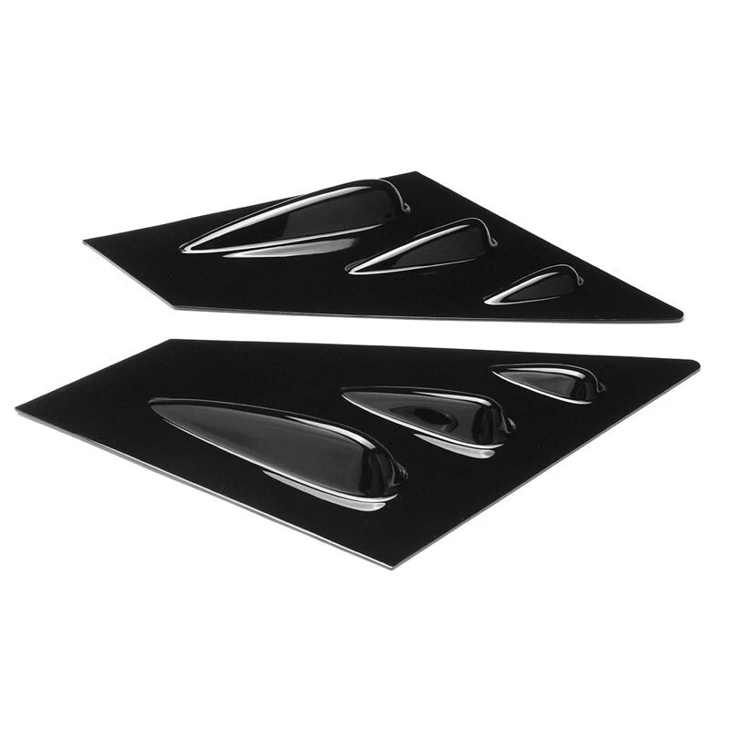 Pair Gloss Black Side Window Louver Vent Scoop Cover for Subaru WRX STI (2015–2018)