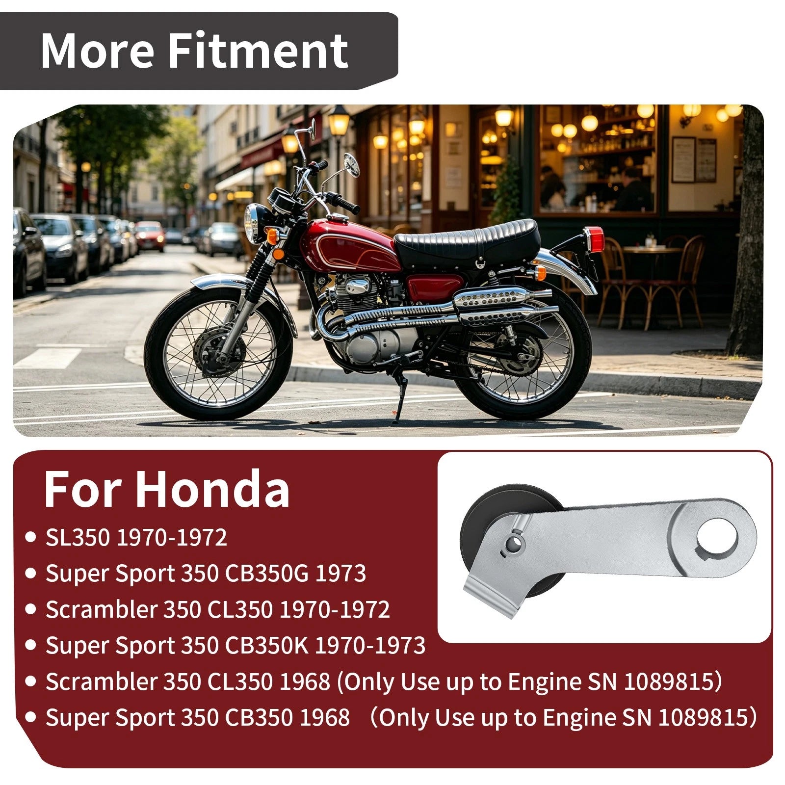 Cam Chain Tensioner for Honda CB350 CB350G CB350K (1970–1973) 14500-312-000