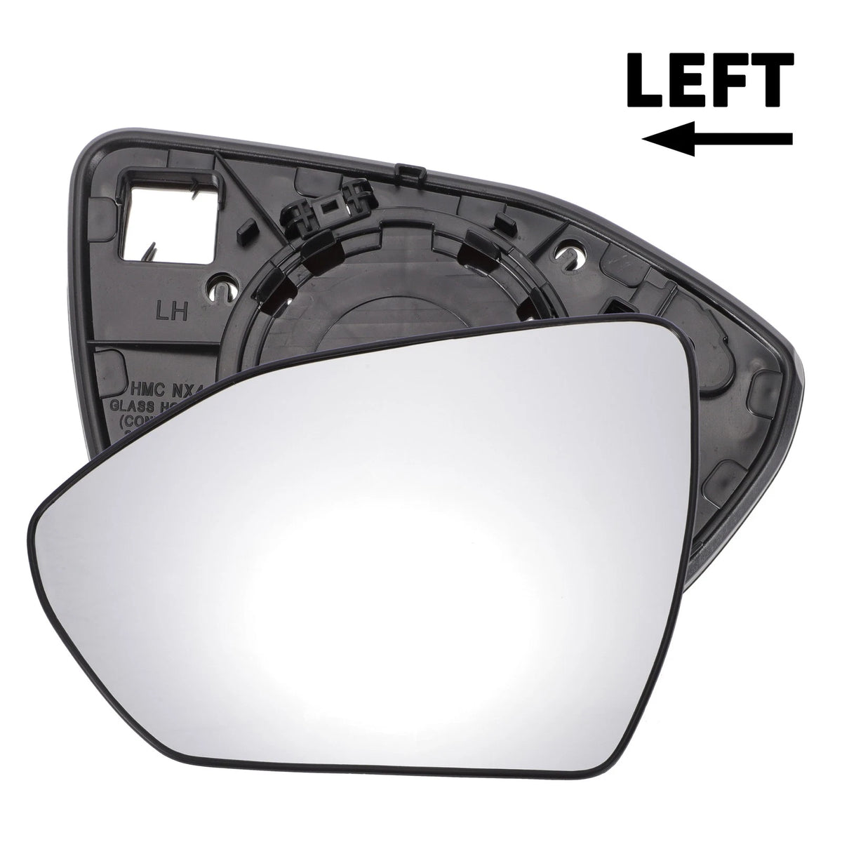 Left Side White Mirror Glass with Back Non-Heated for Hyundai Tucson (2022–2024)