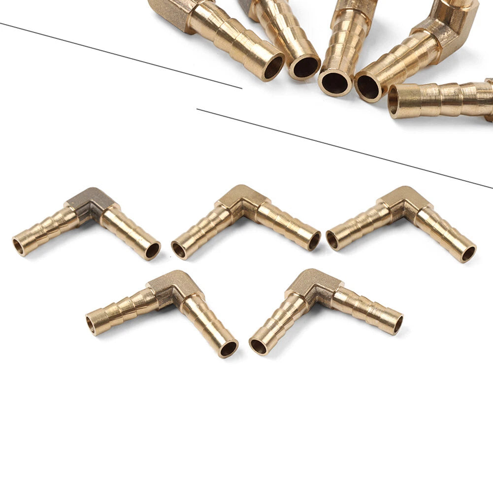 5Pc 5/16" Brass Barbed Hose Barb Elbow Fitting 90 Degree for