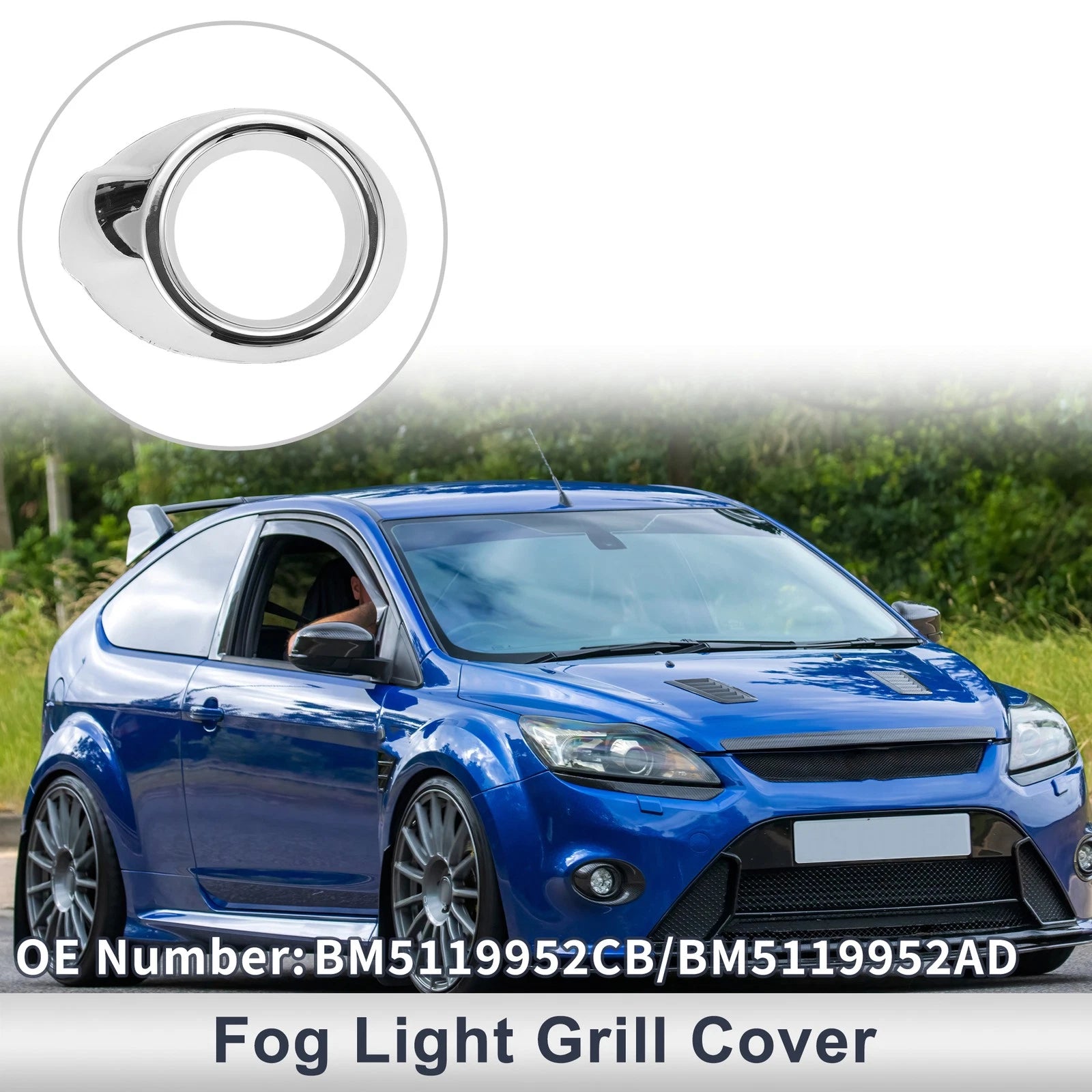 Front Right Fog Light Grill Replacement for Ford Focus (2012–2014)