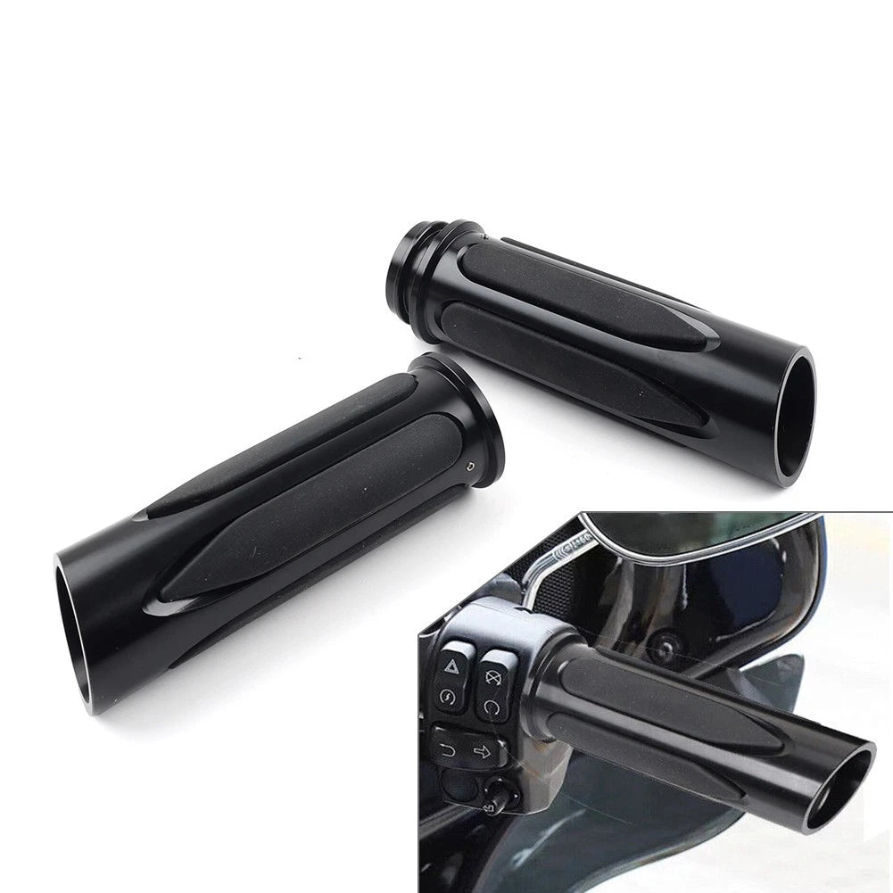 1" Hand Grips Electronic Throttle for Harley Softail Road Street Electra Glide