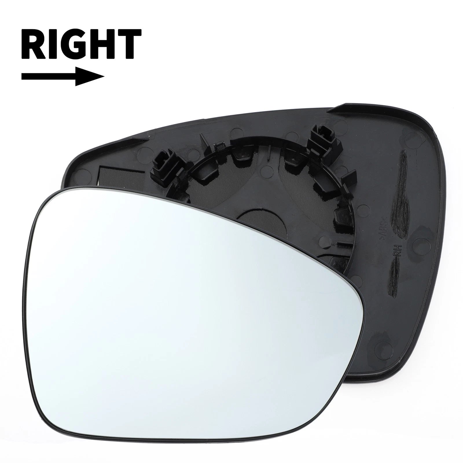 Right Side White Mirror Glass for Citroen C3 (2009–2016)