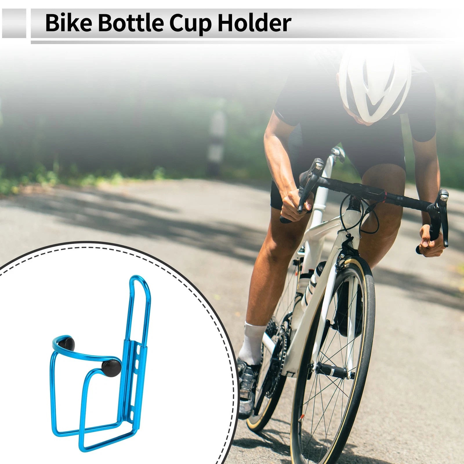 Water Bottle Cup Holder Universal Replacement for Motorcycle Bicycle (Blue)