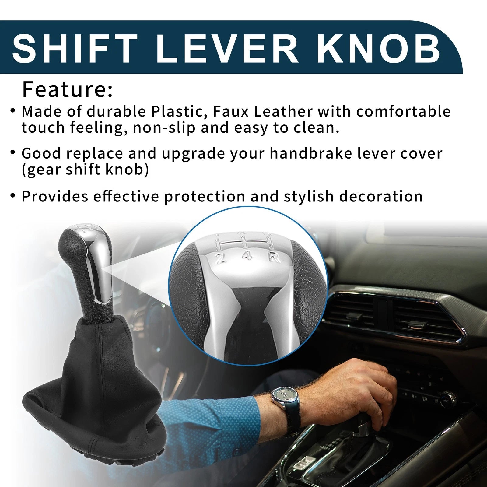 Gear Shift Knob with Cover Replacement for Chevrolet Spark (2011–2016)