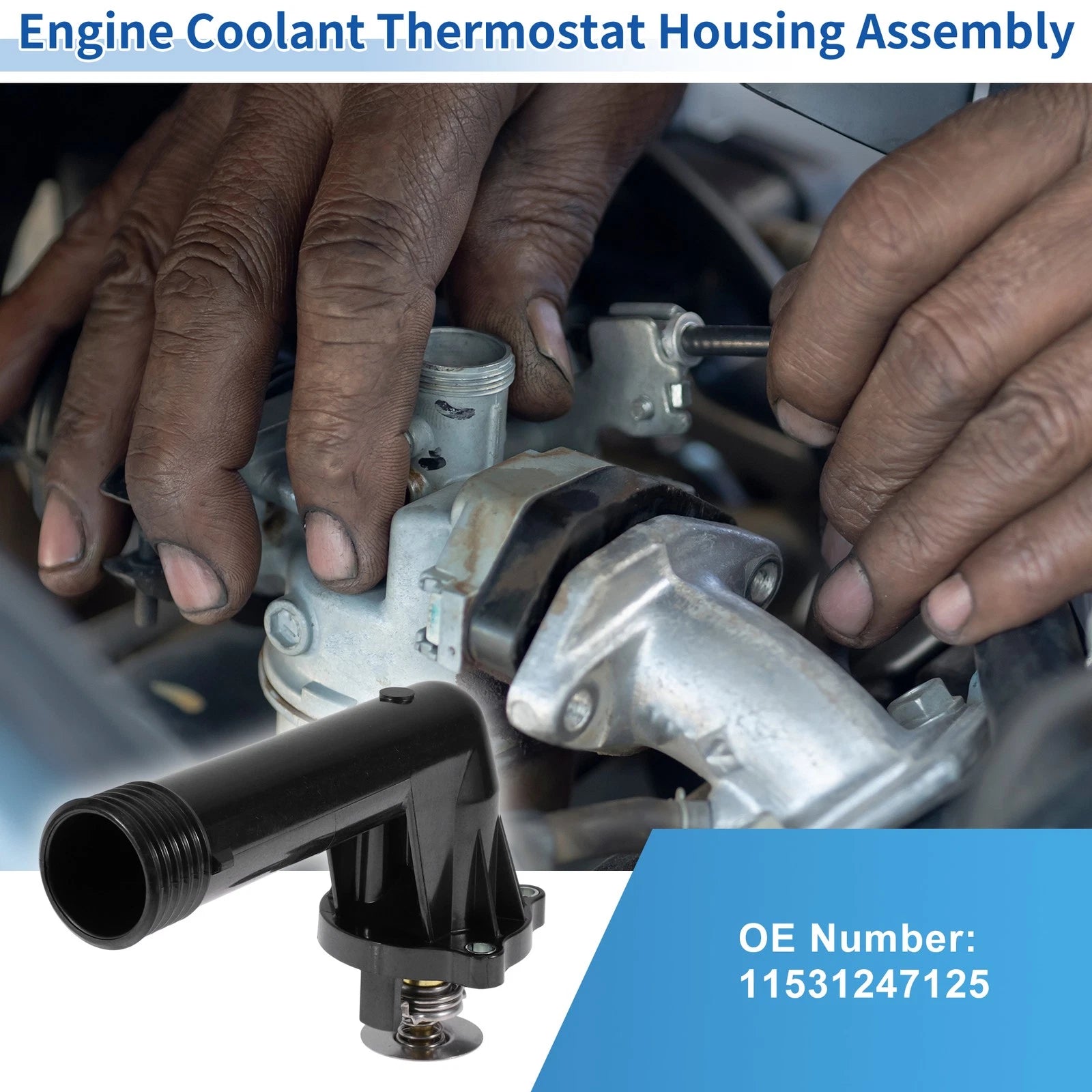 Engine Coolant Thermostat Housing Assembly Replacement for BMW 3 Series E36 (1992–1999)